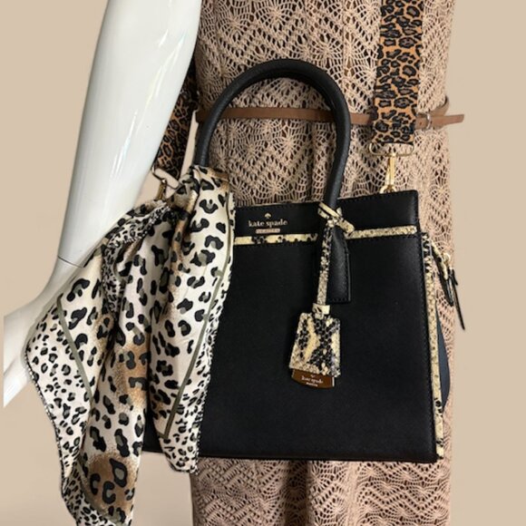 kate spade Handbags - KATE SPADE NWOT - CAMERON STREET "CANDACE" SNAKESKIN EMBOSSED SATCHEL WITH SCARF